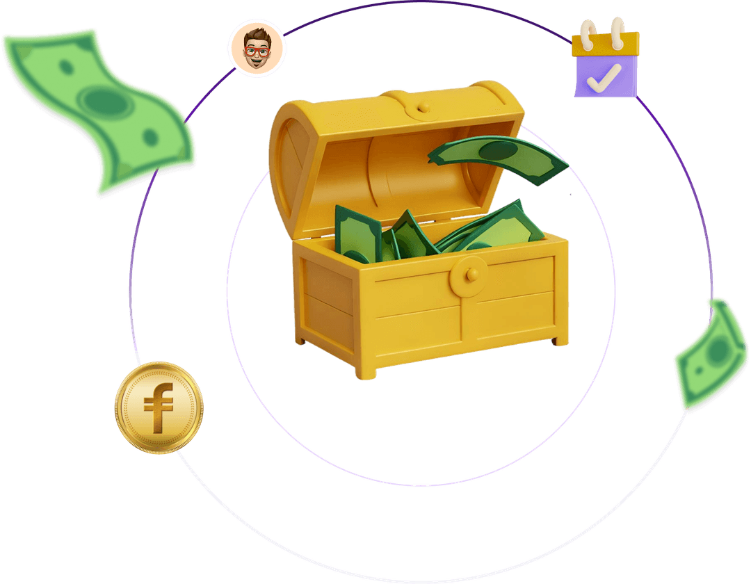 User tapping Refer Now on FatakPay while a friend gets cash in his wallet.